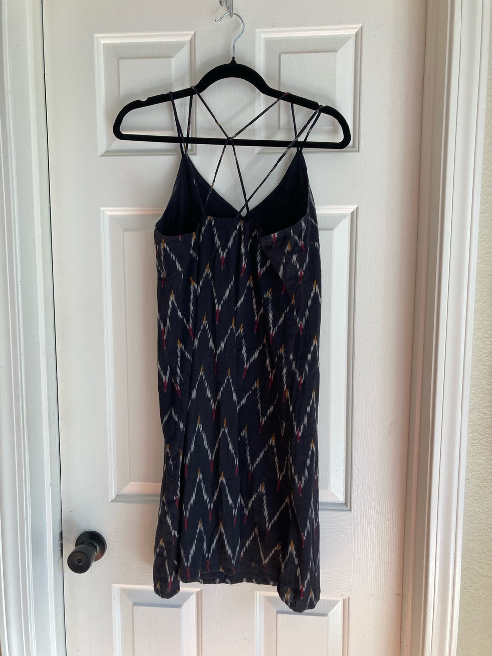LOFT Navy Top with White Zigzag Accent - Picture 3 of 3